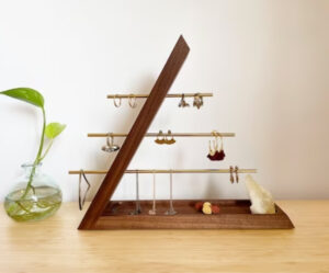 (Jewelry stands) Hardwood Jewelry Organizer Stand, Accessories Display Holder for Earing
