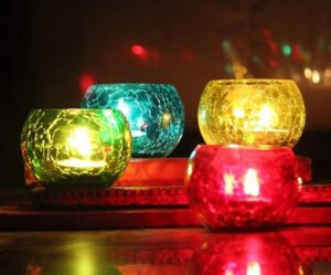 (Votive) 3.5×2.75 inches -Multicolored (Assorted)