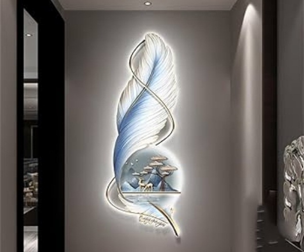(Wall decor) Feather Wall Decoration,Glowing